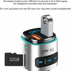 Groothandel ❤️ DW-G Bluetooth FM Transmitter - Auto Lader - Carkit - Handsfree - MP3 - USB - SD Kaart - Snel Lader - Bluetooth Audio Receiver ✨ 13 Groothandel ❤️ DW-G Bluetooth FM Transmitter - Auto Lader - Carkit - Handsfree - MP3 - USB - SD Kaart - Snel Lader - Bluetooth Audio Receiver ✨ -Brodit store 550x616