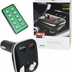 Korting 🛒 Baseus - T-typed - S-09 - Carkit - Fm Transmitter - Wireless MP3 Car Charger 🥰