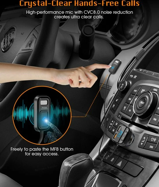 Beste deal ⌛ Merkloos ELEGIANT BTS-004 Bluetooth FM Transmitter - Autolader - Bluetooth Carkit - Bluetooth 5.0 En USB QC 3.0 -zwart ???? 4 Beste deal ⌛ Merkloos ELEGIANT BTS-004 Bluetooth FM Transmitter - Autolader - Bluetooth Carkit - Bluetooth 5.0 En USB QC 3.0 -zwart ???? - Afbeelding 4