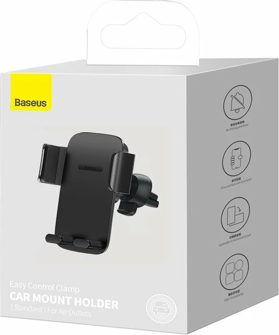 Baseus Easy Control Actieve houder Mobiele telefoon/Smartphone Zwart Flash-uitverkoop ???? Baseus Easy Control Actieve Houder Mobiele Telefoon/Smartphone Zwart ???? -Brodit store 550x659 1