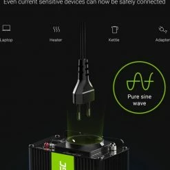 Goedkoop 💯 GREEN CELL 600W (300W Continu) DC 24V Naar AC 230V Met USB Stroom Inverter Converter - Pure/Full Sine Wave ⭐ -Brodit store 550x659
