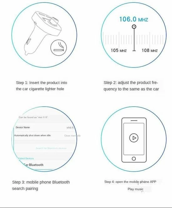 Uitgang π€© V9 Bluetooth FM Transmitter Auto - Handsfree Bellen - Draadloos Muziek Streamen π₯ 2 Uitgang π€© V9 Bluetooth FM Transmitter Auto - Handsfree Bellen - Draadloos Muziek Streamen π₯ - Afbeelding 2