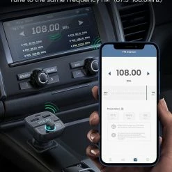 Top 10 ✨ UGREEN Bluetooth FM Transmitter Met USB-A / USB-C Autolader Zwart 👏 -Brodit store 550x680 1