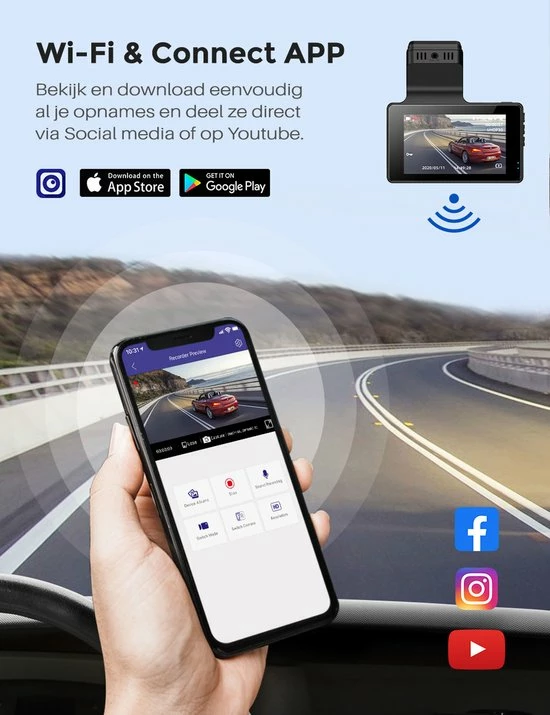 Kopen ⭐ AZDome M63 Pro Dashcam - Ultra 4K Resolutie - Wifi - GPS - Parkeerstand - 64gb Micro SD - 3.0 Inch IPS LCD - Dashcam Voor Auto Met Optionele Achter Camera 🎁 5 Kopen ⭐ AZDome M63 Pro Dashcam - Ultra 4K Resolutie - Wifi - GPS - Parkeerstand - 64gb Micro SD - 3.0 Inch IPS LCD - Dashcam Voor Auto Met Optionele Achter Camera 🎁 - Afbeelding 5