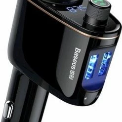 Top 10 💯 Baseus FM Transmitter Auto Bluetooth Carkit - Handsfree Bellen / Muziek Afspelen Via Bluetooth /AUX /TF/SD Kaart / USB Oplader CCALL-RH01 FM Transmitter 🛒