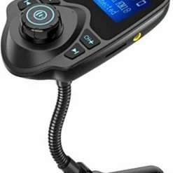 Gloednieuw 😍 Opline Bluetooth FM Transmitter Voor In De Auto – Handsfree Bellen Carkit Met AUX / SD Kaart / USB - Ingangen - Bluetooth Handsfree Carkits / Adapter / Auto Bluetooth / LCD Display - FM Transmitter 😀